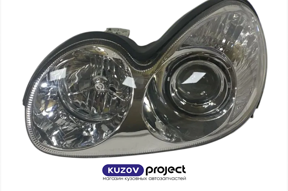 Фара левая под электрический корректор Hyundai Sonata 2001-2013 (Китай)