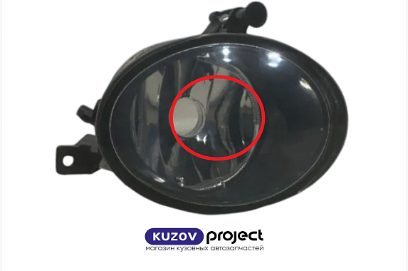 Туманка правая Volkswagen Touareg / Touran / Jetta / Caddy 10- (Китай / Трещина стекла) Дисконт 20%