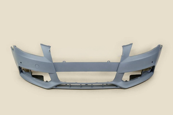 Бампер передний с отверстиями под парктроники Audi A4 2007-2011 (Тайвань)