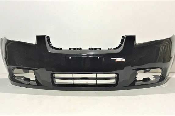 Бампер передний Chevrolet Aveo (T250) 2005-2012 GAR Carbon Flash (Черно-зеленый металлик)