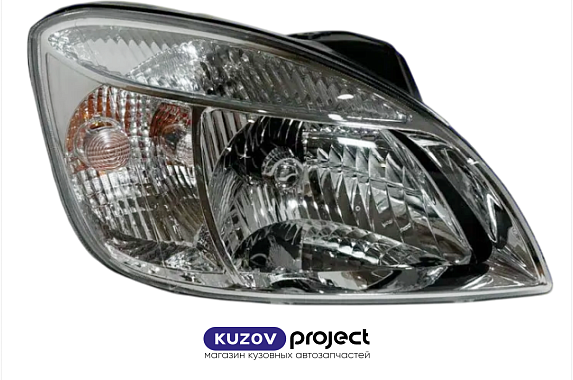 Фара правая (хром) механический корректор Kia Rio 2005-2011 (Китай)