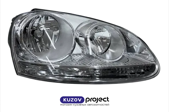 Фара правая хром Volkswagen Jetta 2005-2010 / Golf V 2003-2008 (Китай)